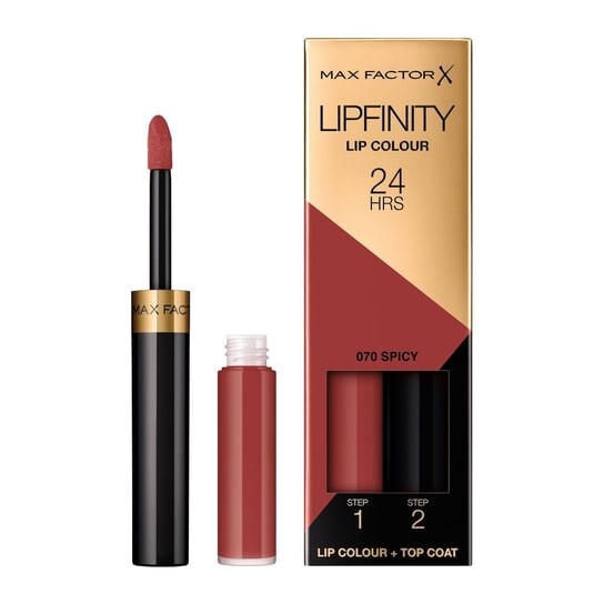 Часовая двухфазная помада стойкого эффекта № 070 — Пряный, 2,3 мл Max Factor, Lipfinity Lip Color, 24-
Часовая двухфазная помада стойкого эффекта № 070 — Пряный, 2,3 мл Max Factor, Lipfinity Lip Color, 24-