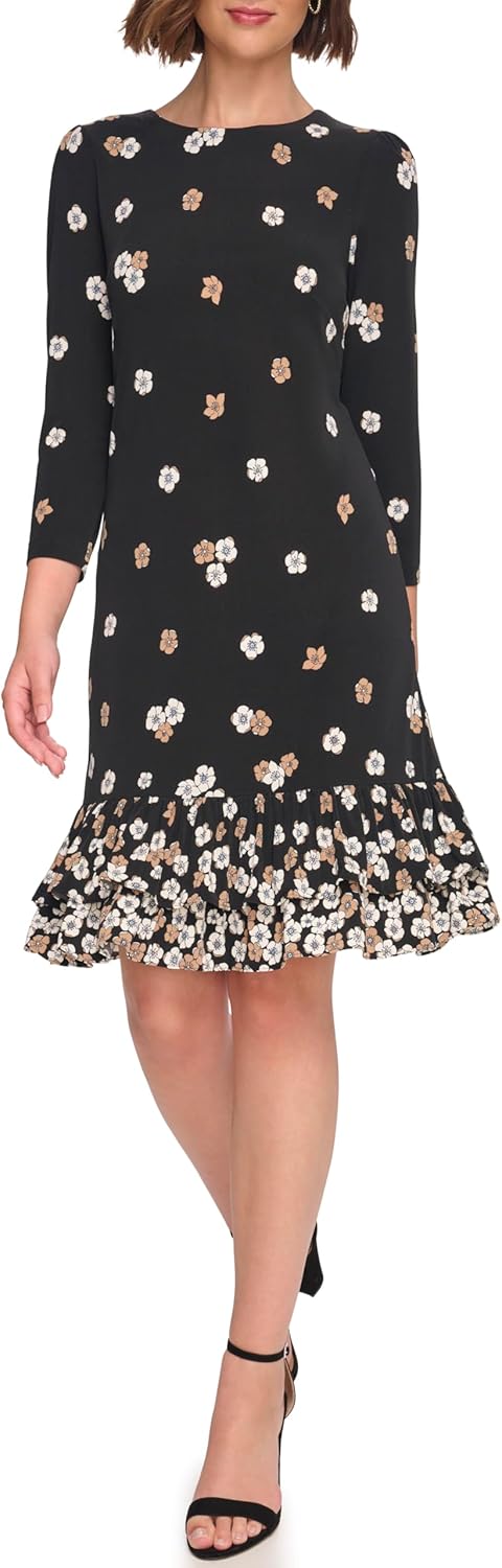 Женское трикотажное мини-платье Tommy Hilfiger с рукавами 3/4, высоким воротом и оборками, Black Multi
Женское трикотажное мини-платье Tommy Hilfiger с рукавами 3/4, высоким воротом и оборками, Black Multi