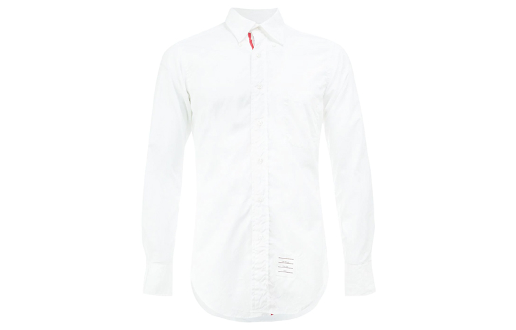 Thom Browne Мужская белая рубашка с острым воротником средней высоты
Thom Browne Мужская белая рубашка с острым воротником средней высоты