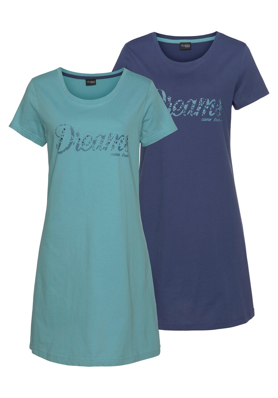 Ночная рубашка VIVANCE Dreams, цвет Navy/Turquoise
Ночная рубашка VIVANCE Dreams, цвет Navy/Turquoise