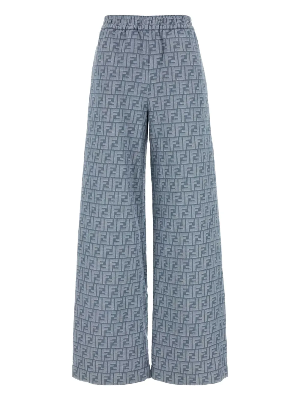 Широкие брюки с логотипом ff FENDI, серый 
Широкие брюки с логотипом ff FENDI, серый