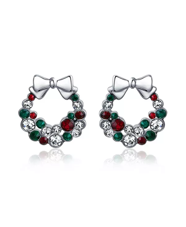 Модные сверкающие рождественские банты, красные, зеленые, белые, хрустальные праздничные серьги-гвоздики с серебряным покрытием Bling Jewelry, green
Модные сверкающие рождественские банты, красные, зеленые, белые, хрустальные праздничные серьги-гвоздики с серебряным покрытием Bling Jewelry, green