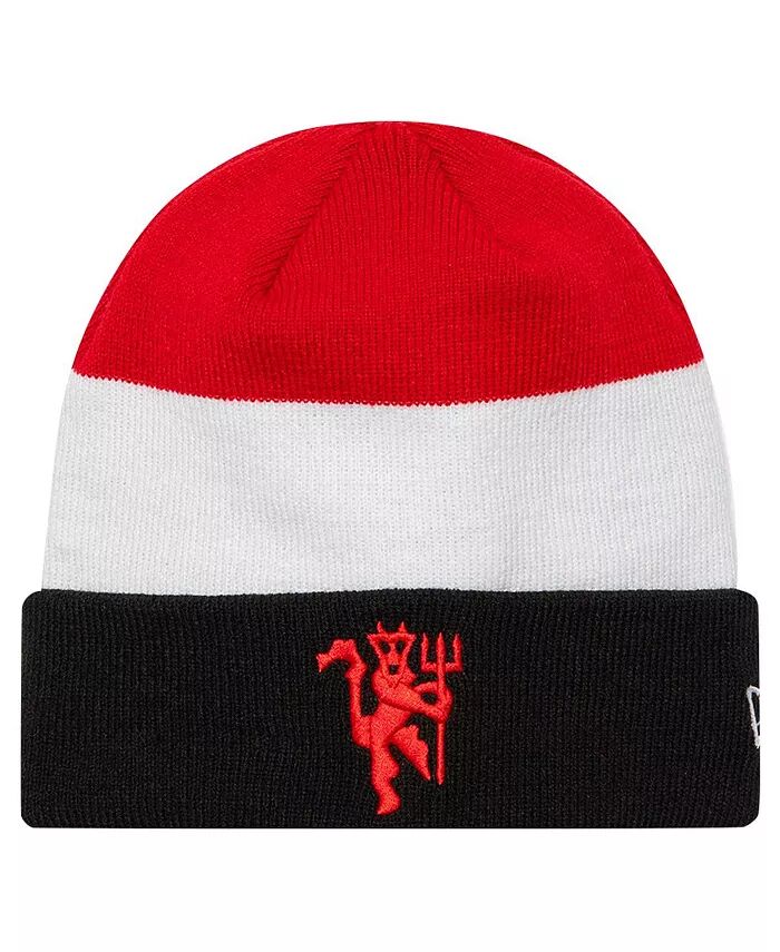 Мужская черно-красная вязаная шапка с манжетами и флагом Manchester United New Era
Мужская черно-красная вязаная шапка с манжетами и флагом Manchester United New Era