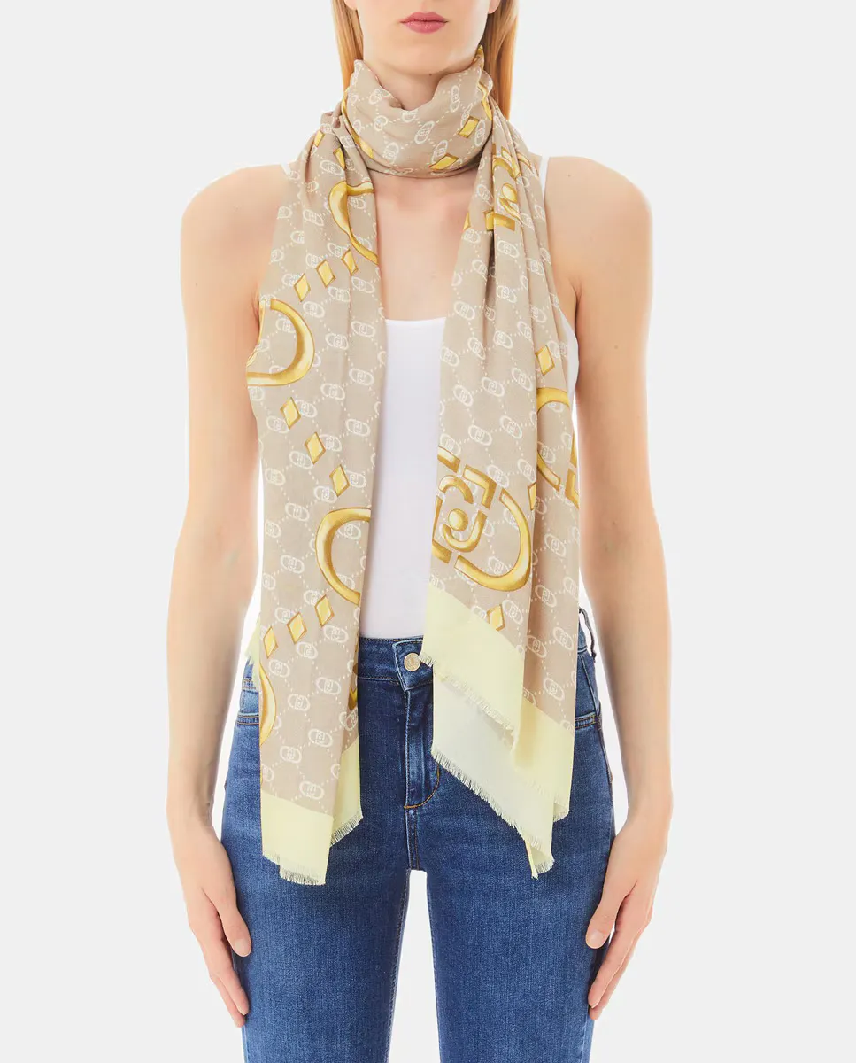 Палантин с логотипом LIUJO, желтый
Палантин с логотипом LIUJO, желтый