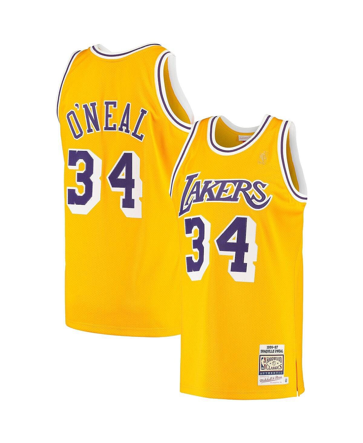 Мужская футболка Shaquille O'Neal Gold Los Angeles Lakers 1996/97 Hardwood Classics Authentic Jersey Mitchell & Ness
Мужская футболка Shaquille O'Neal Gold Los Angeles Lakers 1996/97 Hardwood Classics Authentic Jersey Mitchell & Ness