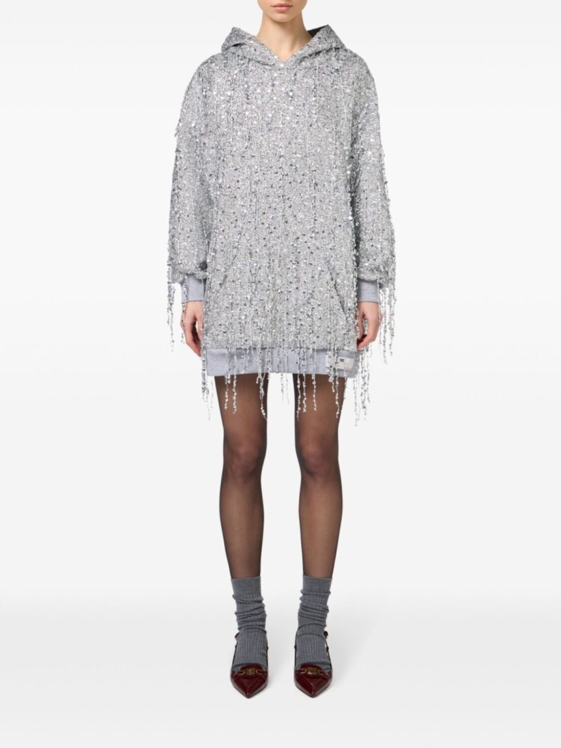 Elisabetta Franchi мини-платье с капюшоном, украшенное пайетками, серебристый
Elisabetta Franchi мини-платье с капюшоном, украшенное пайетками, серебристый