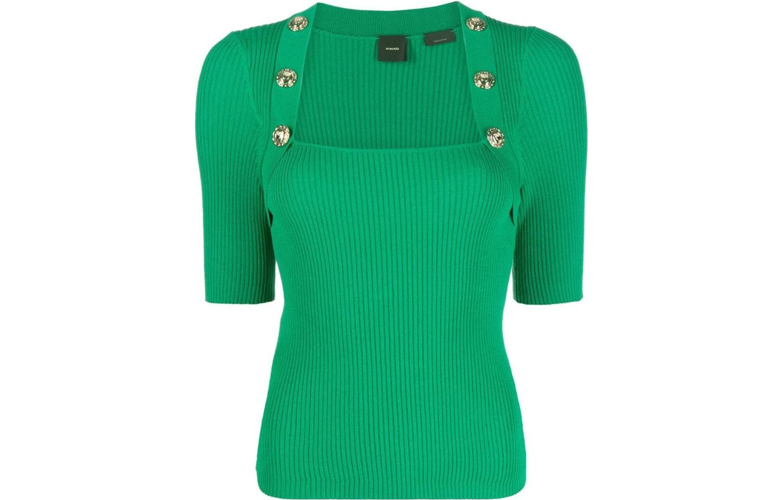 Весна-Лето 2023 Трикотаж Женская Травянисто-Зеленая Футболка PINKO
Весна-Лето 2023 Трикотаж Женская Травянисто-Зеленая Футболка PINKO