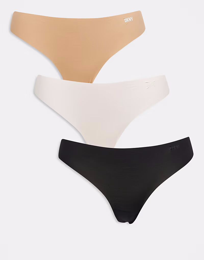 Комплект из трех трусиков-стрингов DKNY черного/сияющего/жемчужно-кремового цвета
Комплект из трех трусиков-стрингов DKNY черного/сияющего/жемчужно-кремового цвета