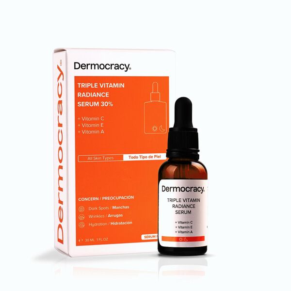 Осветляющая сыворотка для лица «Тройной витамин», 30 мл Dermocracy Triple vitamin radiance serum
Осветляющая сыворотка для лица «Тройной витамин», 30 мл Dermocracy Triple vitamin radiance serum