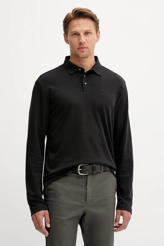 Хлопковый лонгслив Calvin Klein, черный
Хлопковый лонгслив Calvin Klein, черный