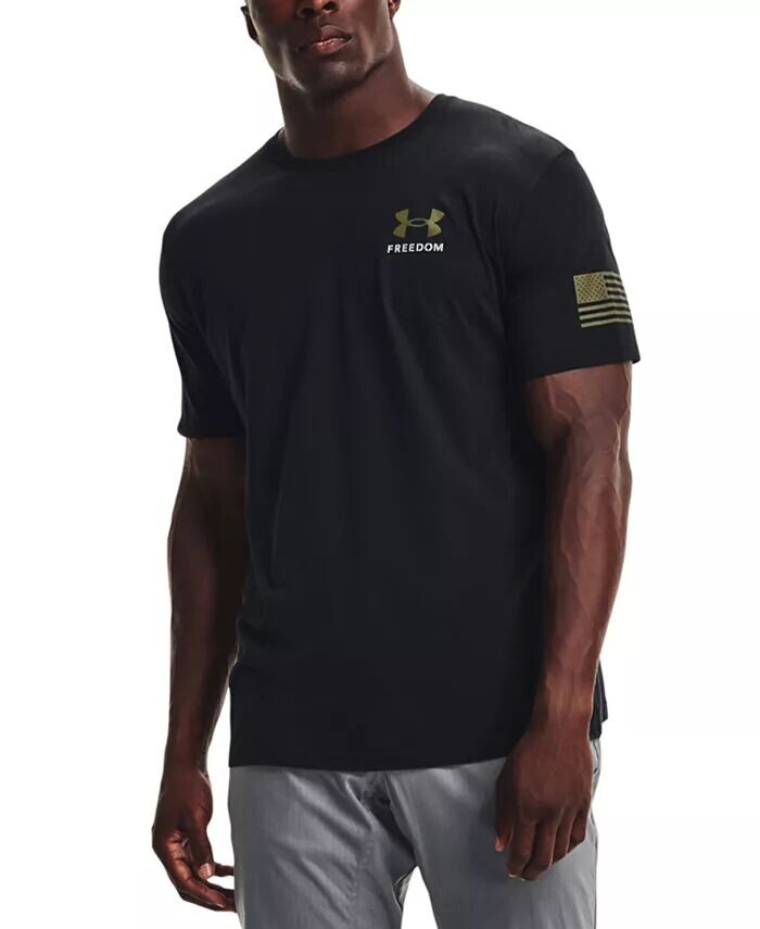 Мужская футболка свободного кроя с коротким рукавом и логотипом Freedom Under Armour, черный
Мужская футболка свободного кроя с коротким рукавом и логотипом Freedom Under Armour, черный