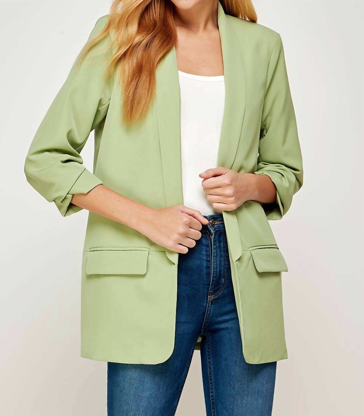 Бойфренд-блейзер в цвете фисташка Strut & Bolt, Pistachio
Бойфренд-блейзер в цвете фисташка Strut & Bolt, Pistachio