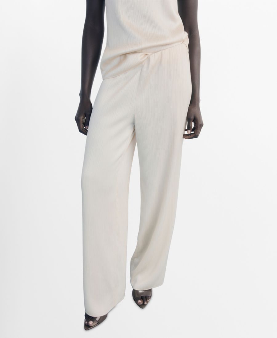 Женские брюки с эластичным поясом и складками MANGO, Ecru
Женские брюки с эластичным поясом и складками MANGO, Ecru