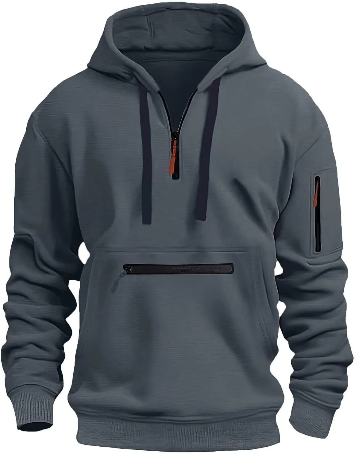 Мужская худи с четвертью молнии casual
Мужская худи с четвертью молнии casual