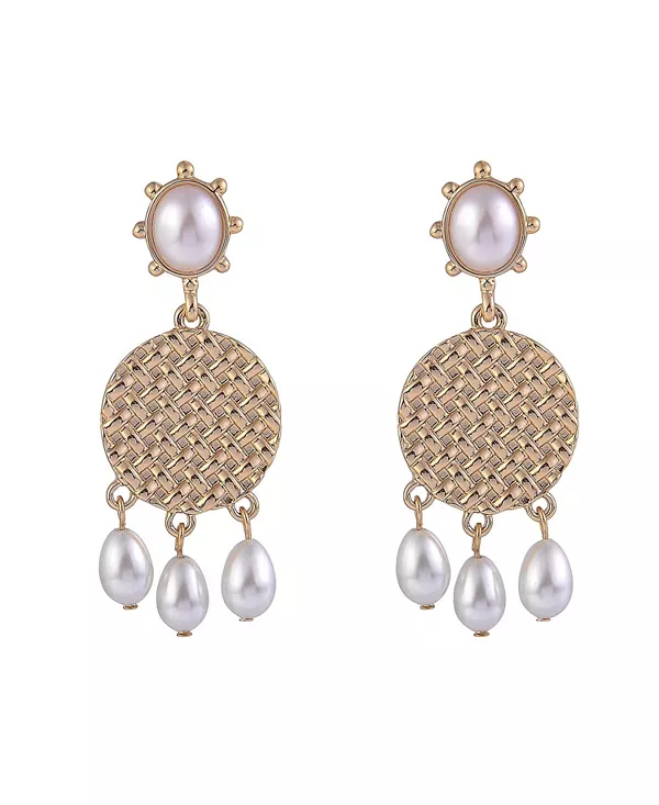 Серьги-Подвески золотистого оттенка с жемчужными акцентами Laundry By Shelli Segal, gold
Серьги-Подвески золотистого оттенка с жемчужными акцентами Laundry By Shelli Segal, gold