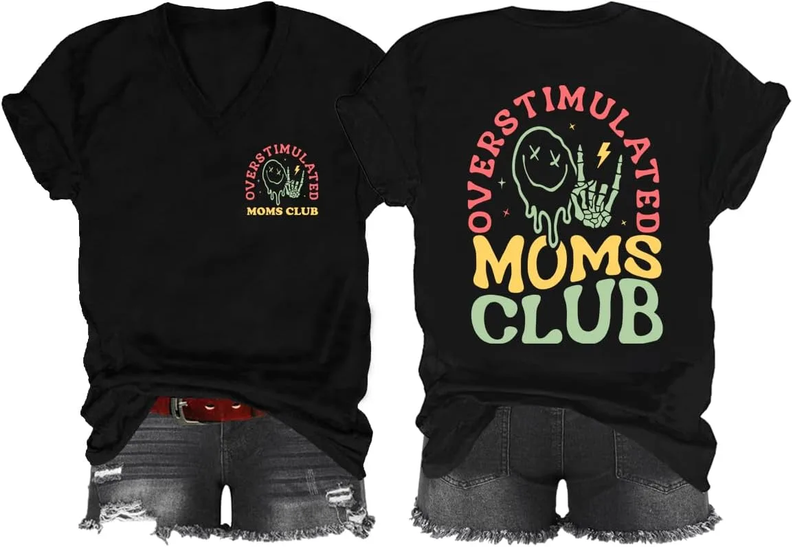 Футболка Overstimulated Moms Club, V-образный вырез
Футболка Overstimulated Moms Club, V-образный вырез