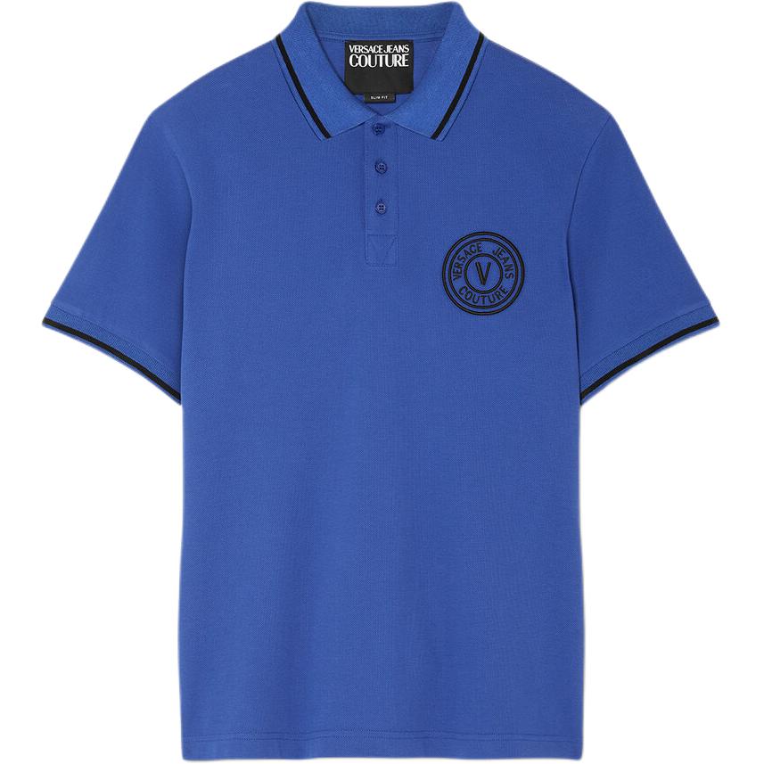 Поло с коротким рукавом и вышитым логотипом VERSACE JEANS COUTURE, синий
Поло с коротким рукавом и вышитым логотипом VERSACE JEANS COUTURE, синий