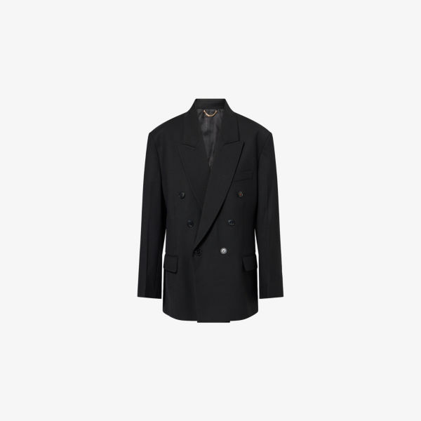 Пиджак Victoria Beckham свободного кроя с острыми лацканами из эластичной ткани, черный
Пиджак Victoria Beckham свободного кроя с острыми лацканами из эластичной ткани, черный