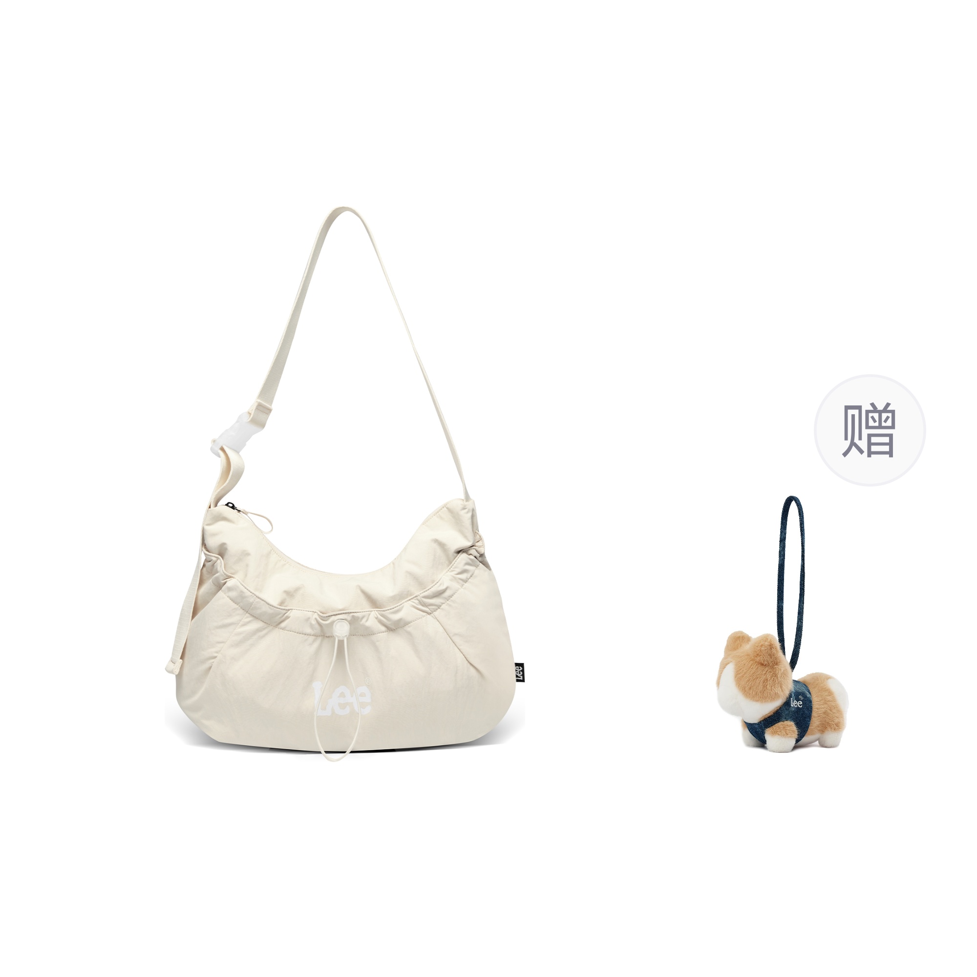 Lee Тканевая сумка через плечо, Cream White+Brand Plush Pendant
Lee Тканевая сумка через плечо, Cream White+Brand Plush Pendant