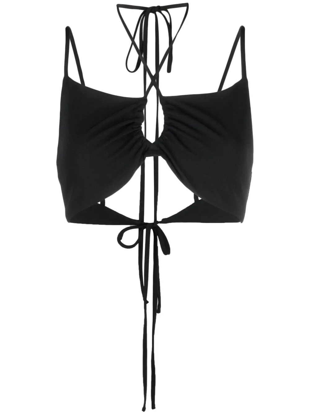 Укороченный топ с завязками P.A.R.O.S.H., черный
Укороченный топ с завязками P.A.R.O.S.H., черный