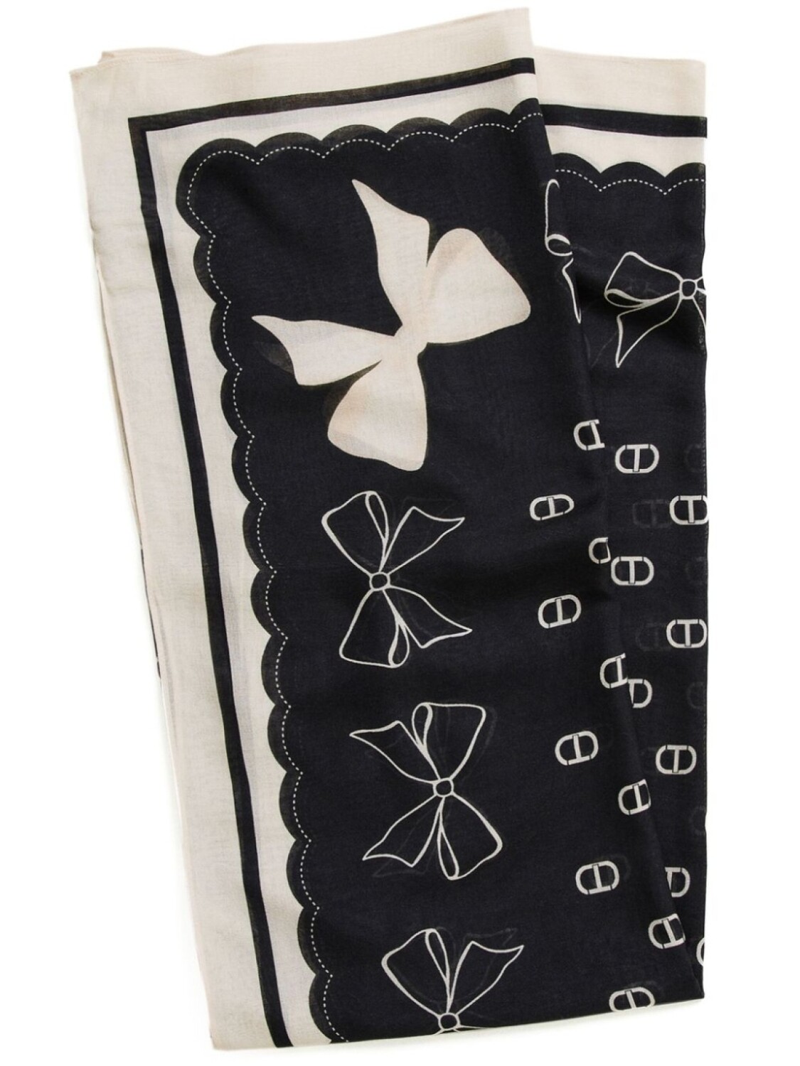 Шарф TWINSET с узорчатым жаккардом, черный
Шарф TWINSET с узорчатым жаккардом, черный