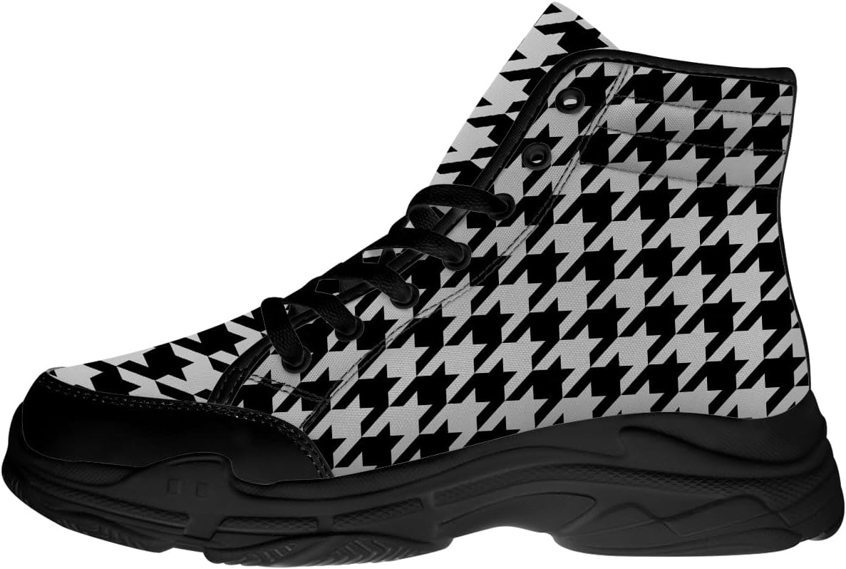 Высокие кеды с узором гусиная лапка для женщин, черные кеды на платформе с шнуровкой, подарок для нее и для него Generic
Высокие кеды с узором гусиная лапка для женщин, черные кеды на платформе с шнуровкой, подарок для нее и для него Generic