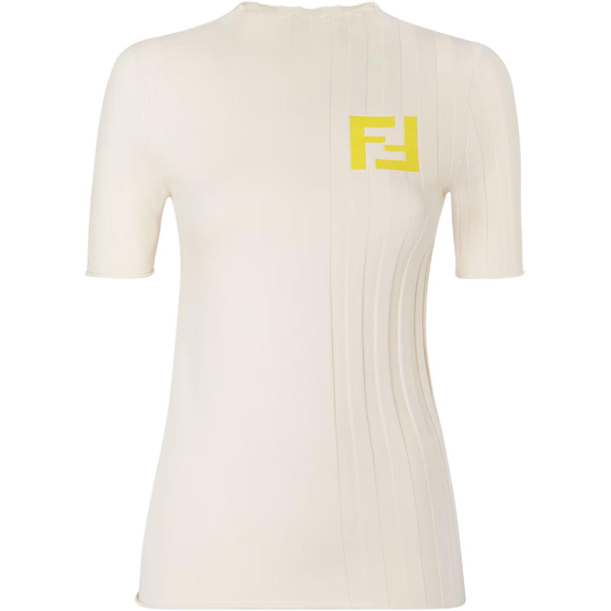 Ff Intarsia-Knit короткий рукав пуловер FENDI, бежевый
Ff Intarsia-Knit короткий рукав пуловер FENDI, бежевый