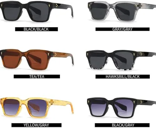 Мужские солнцезащитные очки в квадратной оправе 2027 года с защитой от УФ-излучения UV400, летний стиль, модные женские солнцезащитные очки MTZJH, C6 Black Gray
Мужские солнцезащитные очки в квадратной оправе 2027 года с защитой от УФ-излучения UV400, летний стиль, модные женские солнцезащитные очки MTZJH, C6 Black Gray