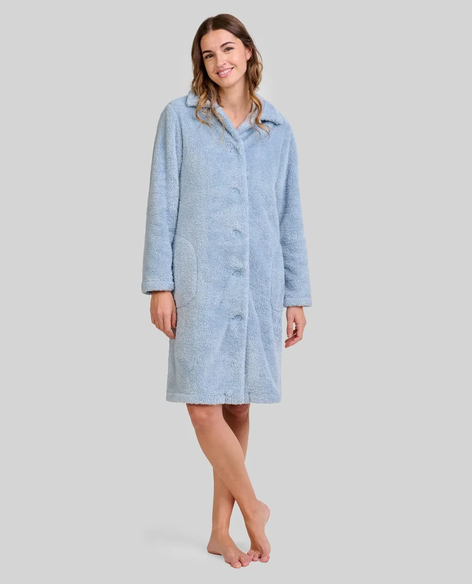 Женский махровый халат на пуговицах Lohe, серый
Женский махровый халат на пуговицах Lohe, серый