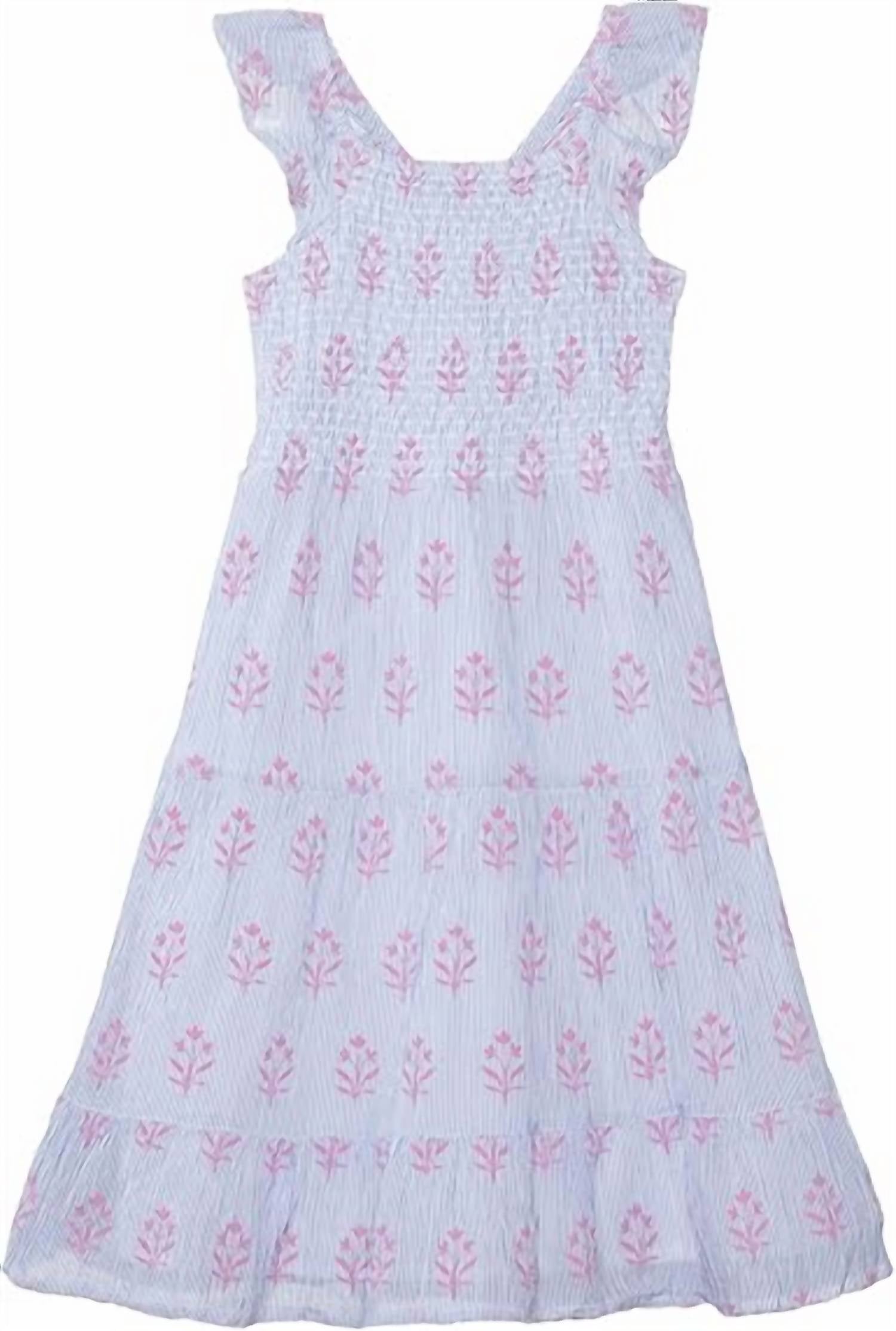 Детское платье в синюю полоску с цветочным принтом и сборкой Hatley
Детское платье в синюю полоску с цветочным принтом и сборкой Hatley