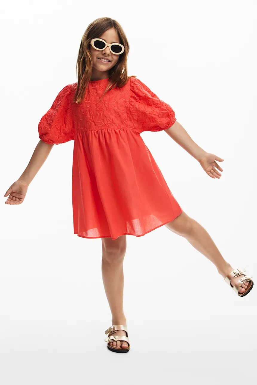 Платье из хлопка для детей Desigual, оранжевый
Платье из хлопка для детей Desigual, оранжевый