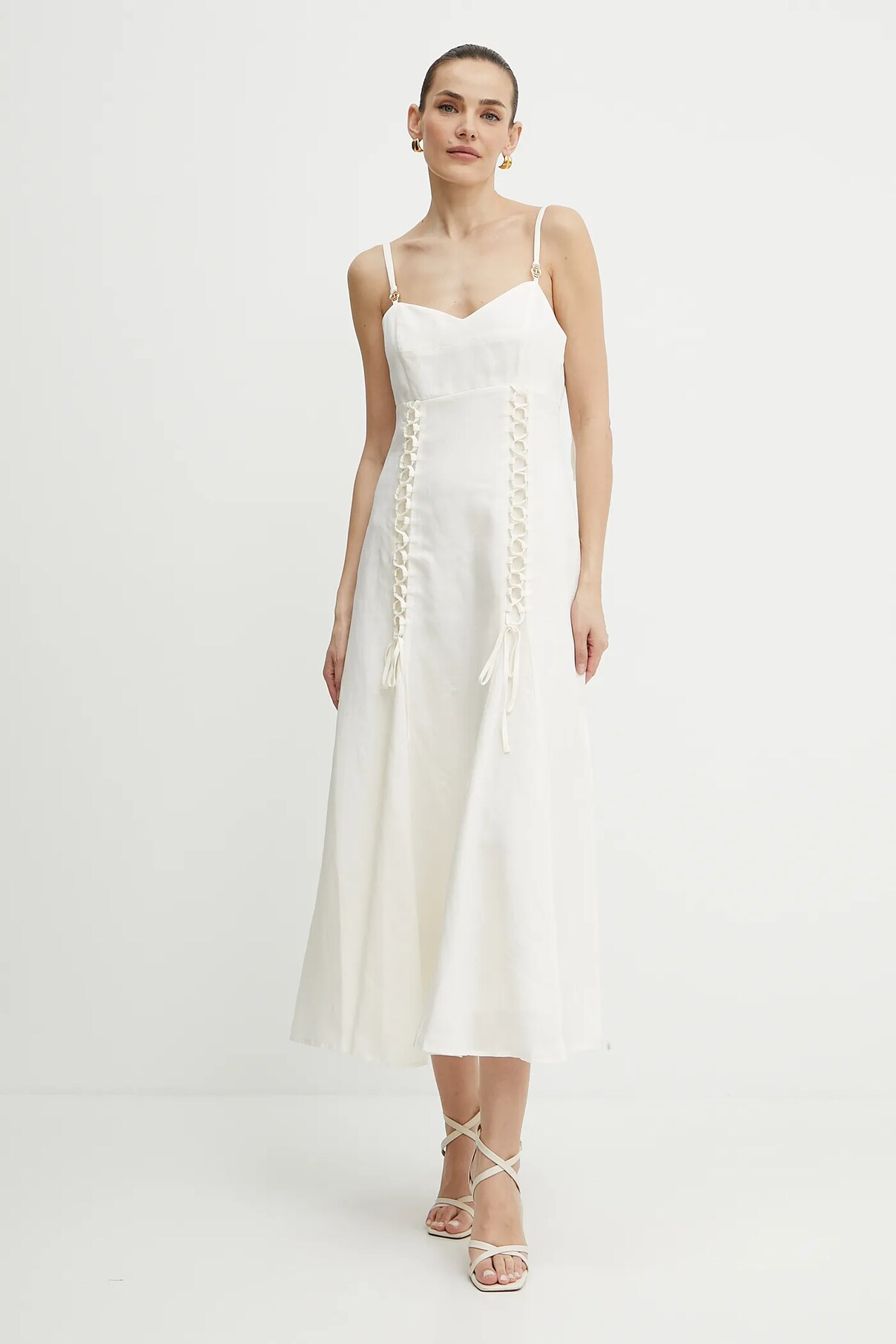 Платье с добавлением льна Twinset, бежевый
Платье с добавлением льна Twinset, бежевый