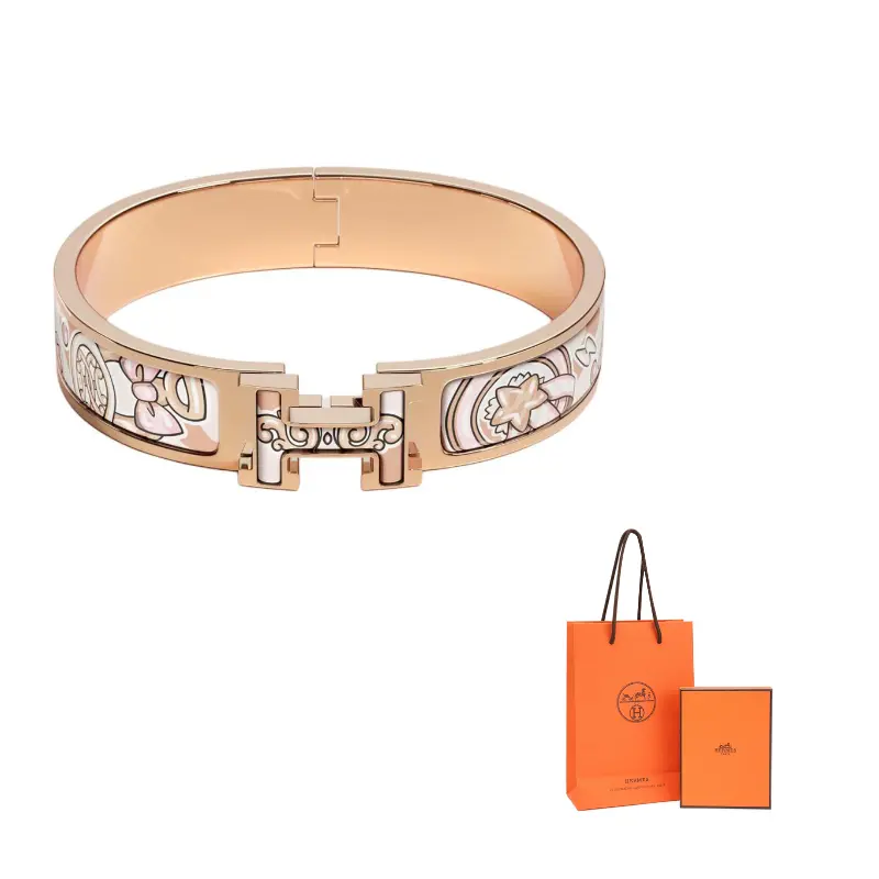 HERMES Эмалевые браслеты для женщин, покрытие Rose Gold Tone
HERMES Эмалевые браслеты для женщин, покрытие Rose Gold Tone