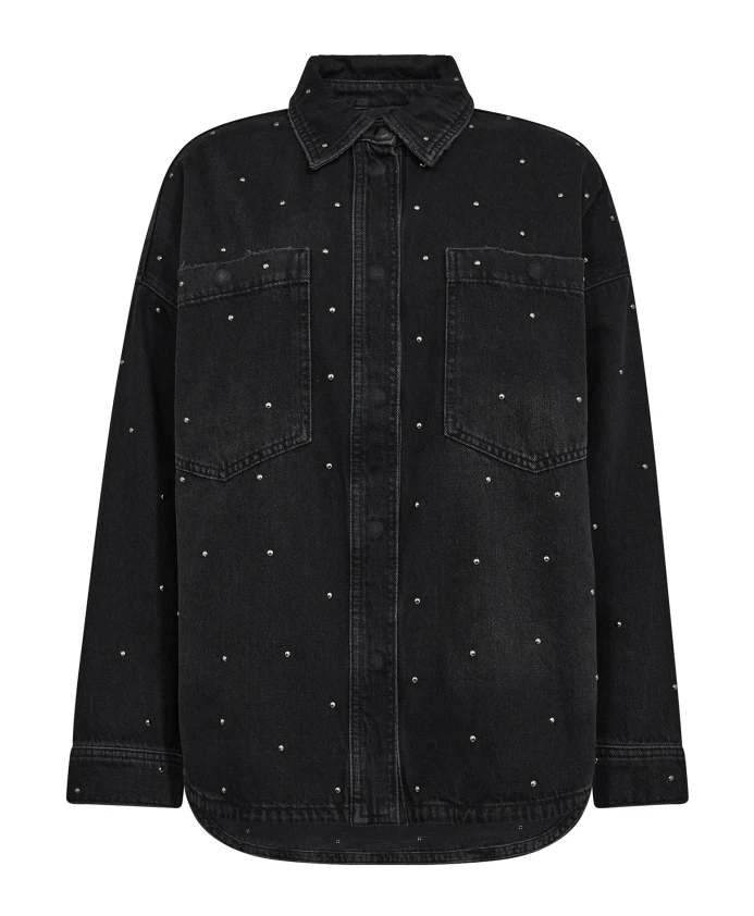 Рубашка с заклепками, темно-серые джинсы Mos Mosh, серый
Рубашка с заклепками, темно-серые джинсы Mos Mosh, серый