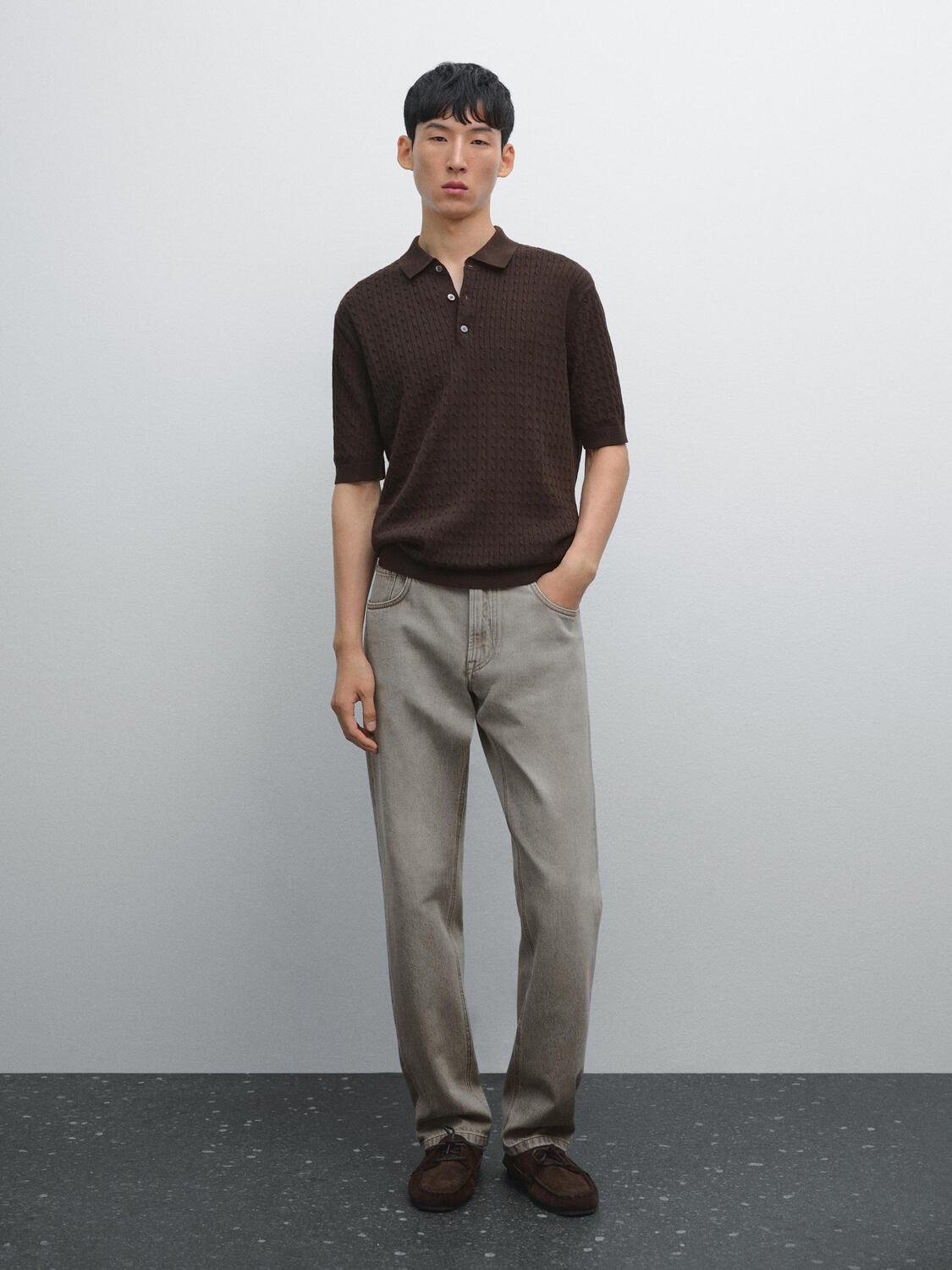 Свитер-Поло из 100% хлопка с косичной вязкой Massimo Dutti, Brown Marl
Свитер-Поло из 100% хлопка с косичной вязкой Massimo Dutti, Brown Marl