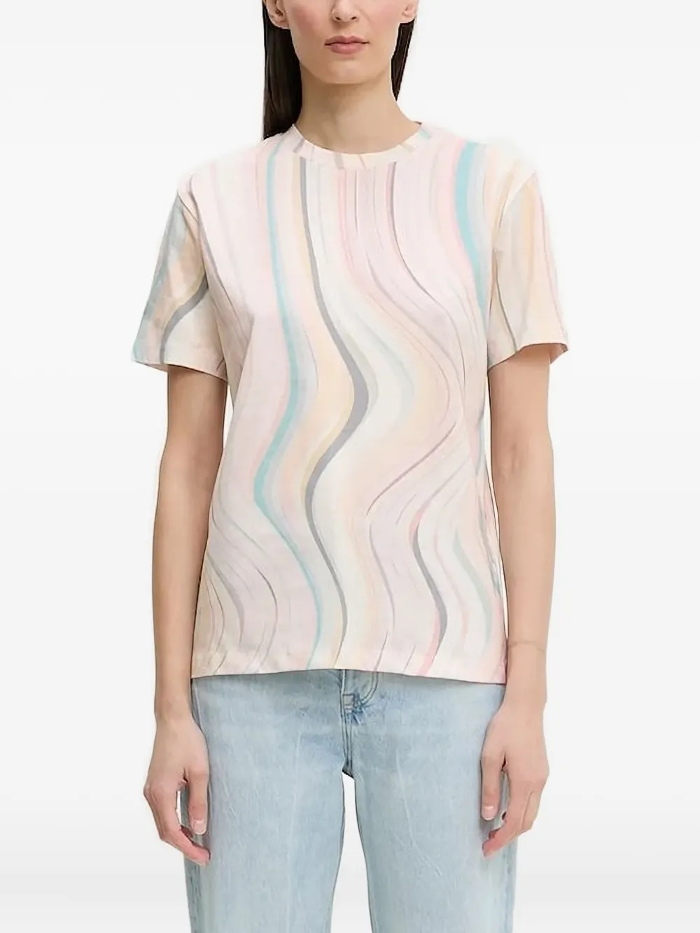 Футболка с волнистым принтом PS Paul Smith, мультиколор
Футболка с волнистым принтом PS Paul Smith, мультиколор