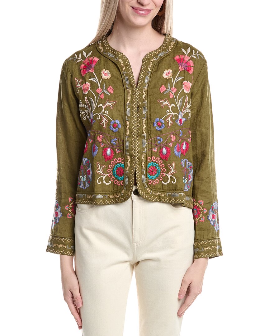 Льняная куртка Johnny Was Gloria, зеленый
Льняная куртка Johnny Was Gloria, зеленый