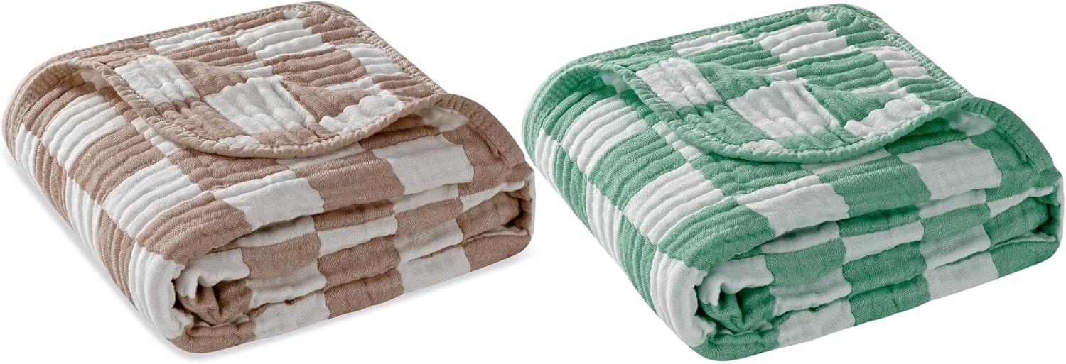 Ультрамягкое детское муслиновое одеяло, 2 шт. (зеленый и кофейный) HardNok, Green
Ультрамягкое детское муслиновое одеяло, 2 шт. (зеленый и кофейный) HardNok, Green