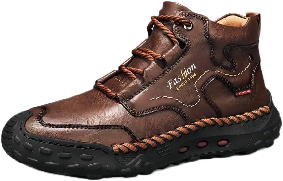 Мужские кожаные ботинки для улицы, повседневные, теплые, для походов, легкие и комфортные, с утолщенной подошвой, шнуровкой, средний верх, ботинки до щиколотки Asifn, коричневый
Мужские кожаные ботинки для улицы, повседневные, теплые, для походов, легкие и комфортные, с утолщенной подошвой, шнуровкой, средний верх, ботинки до щиколотки Asifn, коричневый