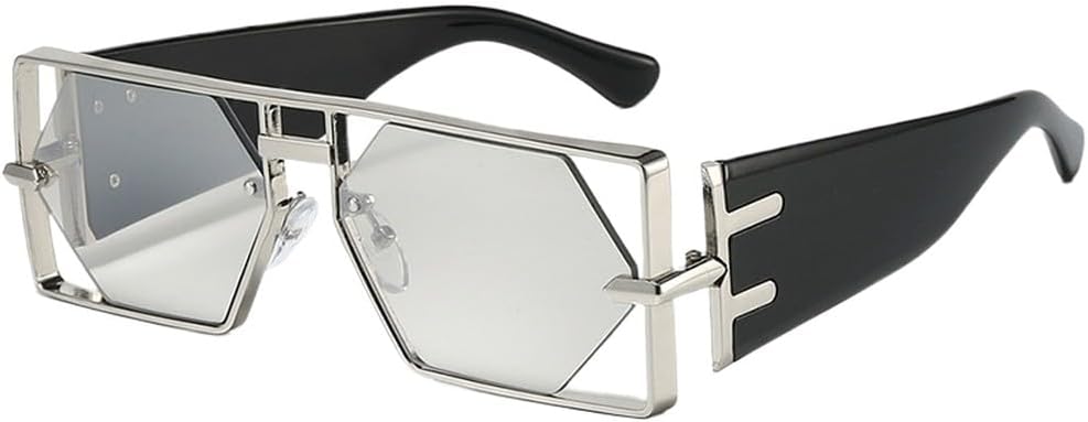 Винтажные прямоугольные женские солнцезащитные очки в стиле стимпанк с металлическими полыми шестиугольными линзами, модные двухлучевые линзы, защита от ультрафиолета UV400 WNCKSQ, C7silver
Винтажные прямоугольные женские солнцезащитные очки в стиле стимпанк с металлическими полыми шестиугольными линзами, модные двухлучевые линзы, защита от ультрафиолета UV400 WNCKSQ, C7silver