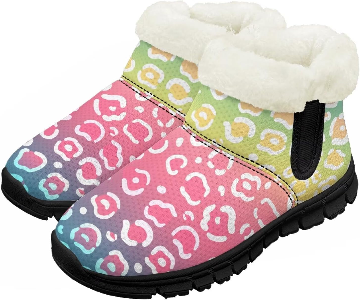 Детские зимние сапоги для девочек, водонепроницаемые, противоскользящие, для холодной погоды, с искусственным мехом, походные ботинки Goronwyfloyd, Colorful Leopard Print
Детские зимние сапоги для девочек, водонепроницаемые, противоскользящие, для холодной погоды, с искусственным мехом, походные ботинки Goronwyfloyd, Colorful Leopard Print