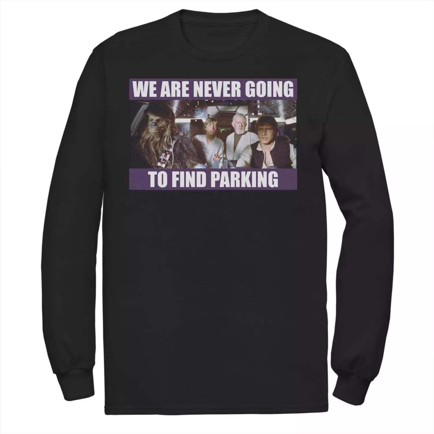 Мужская футболка «Звездные войны: Мы никогда не найдем парковку» Licensed Character
Мужская футболка «Звездные войны: Мы никогда не найдем парковку» Licensed Character