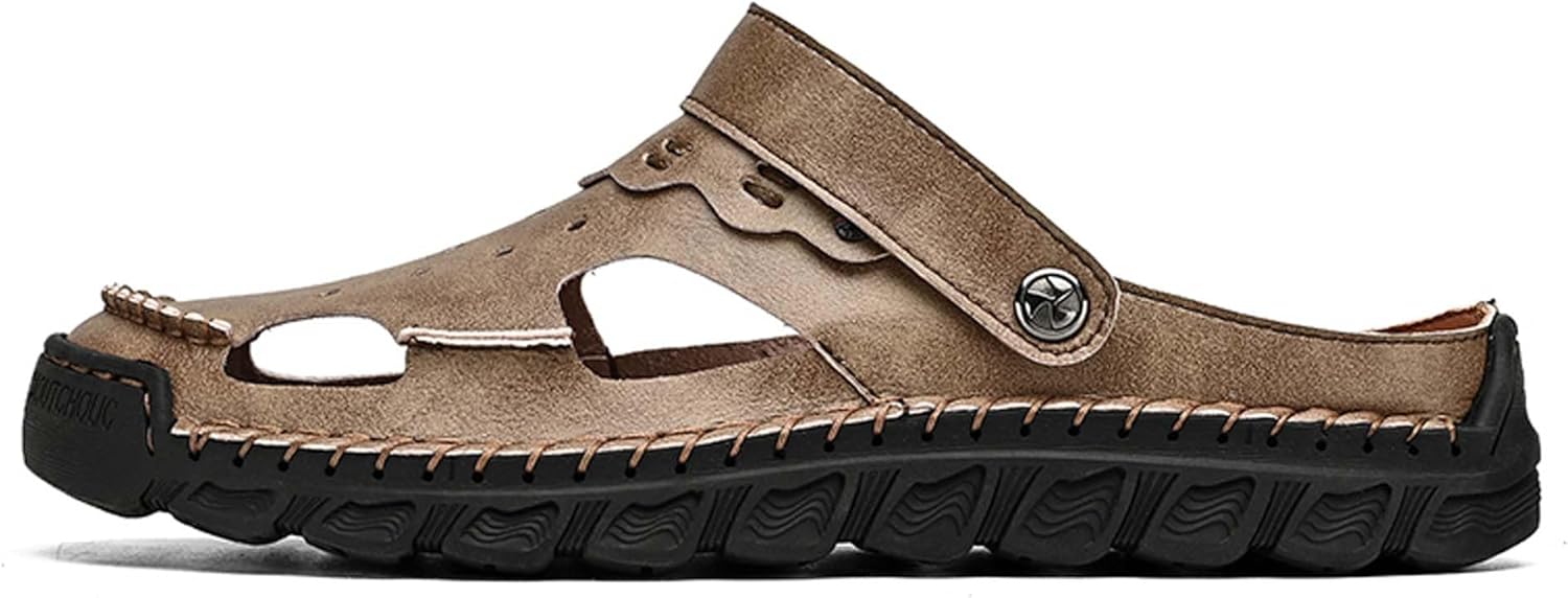 Мужские кожаные сандалии Vtiao, сандалии для бега, ручная прошивка, сандалии-тапочки двойного назначения, противоскользящие, износостойкие, многофункциональные, хаки
Мужские кожаные сандалии Vtiao, сандалии для бега, ручная прошивка, сандалии-тапочки двойного назначения, противоскользящие, износостойкие, многофункциональные, хаки