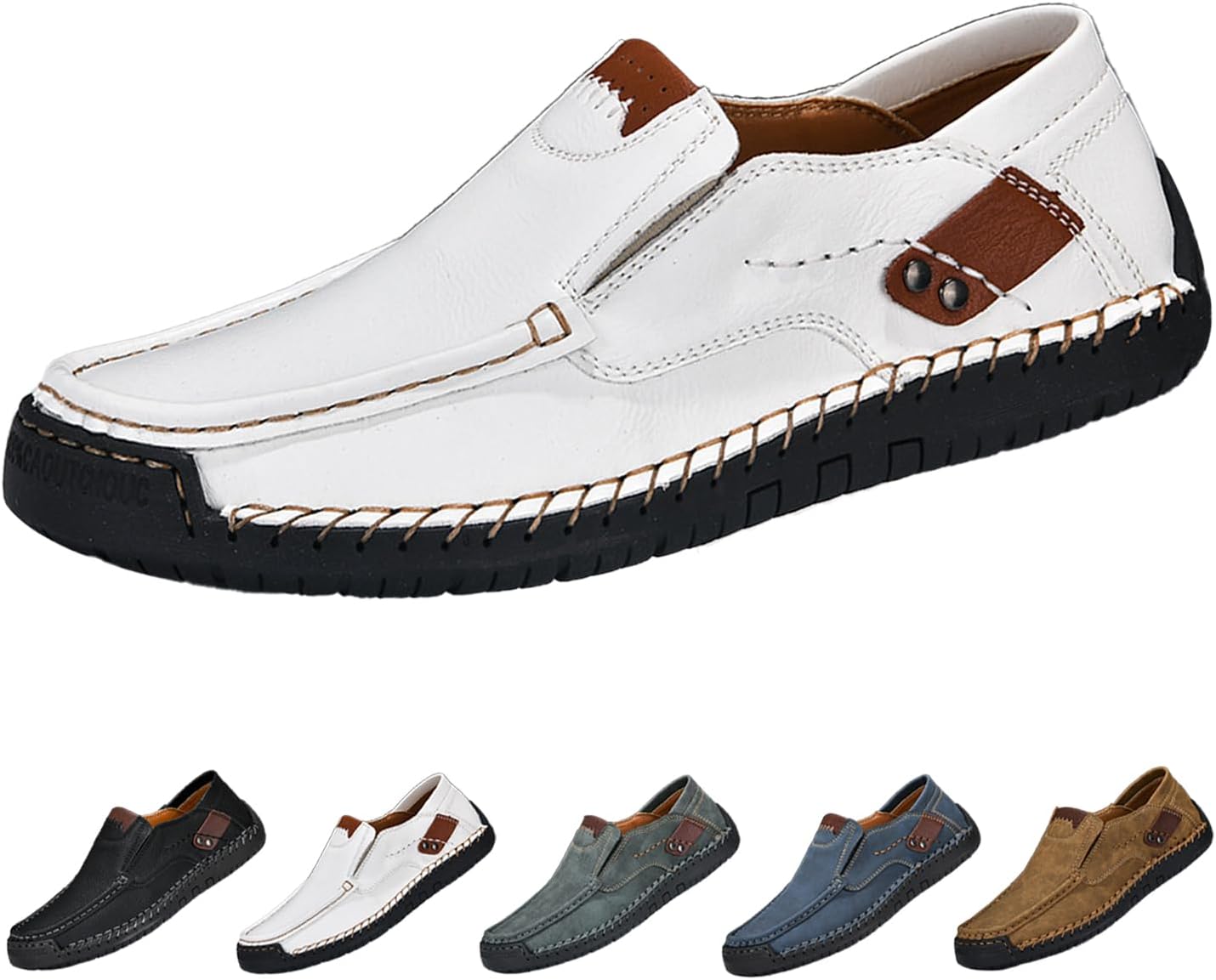 Мужские кожаные повседневные слипоны-лоферы и ходьбы, винтажные модные удобные туфли с ручной строчкой, противоскользящие Hneowgn, белый
Мужские кожаные повседневные слипоны-лоферы и ходьбы, винтажные модные удобные туфли с ручной строчкой, противоскользящие Hneowgn, белый
