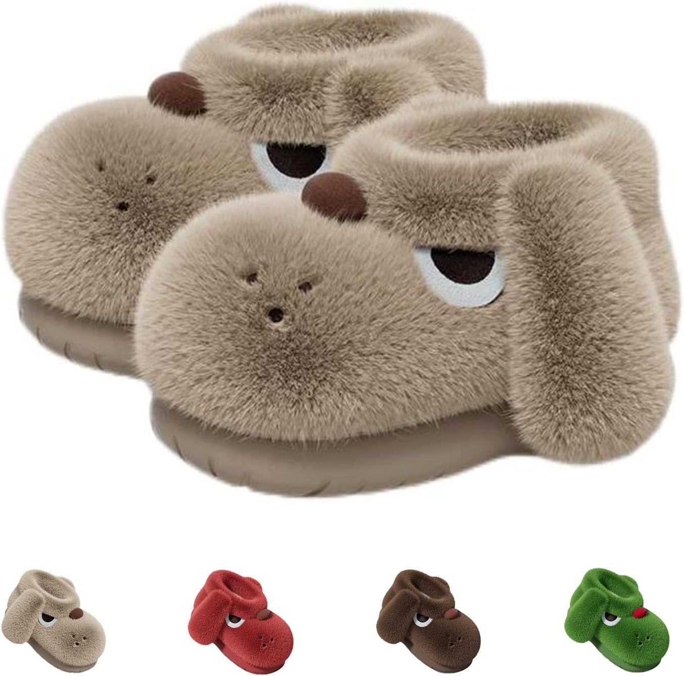 Милые 3D тапочки с собакой для женщин и мужчин - пушистые тапочки в виде мультяшных животных Generic, серый
Милые 3D тапочки с собакой для женщин и мужчин - пушистые тапочки в виде мультяшных животных Generic, серый