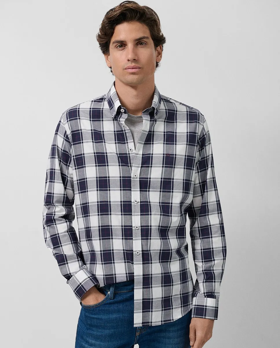 Мужская спортивная рубашка slim fit в клетку Roberto Verino, темно-синий
Мужская спортивная рубашка slim fit в клетку Roberto Verino, темно-синий