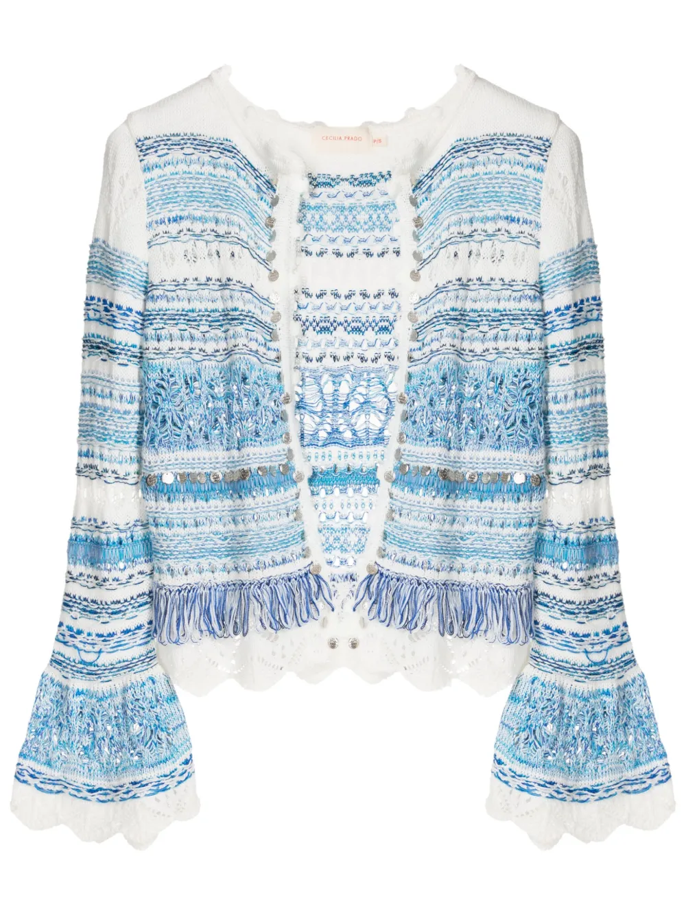 Полосатый кардиган без застежки Cecilia Prado, белый
Полосатый кардиган без застежки Cecilia Prado, белый