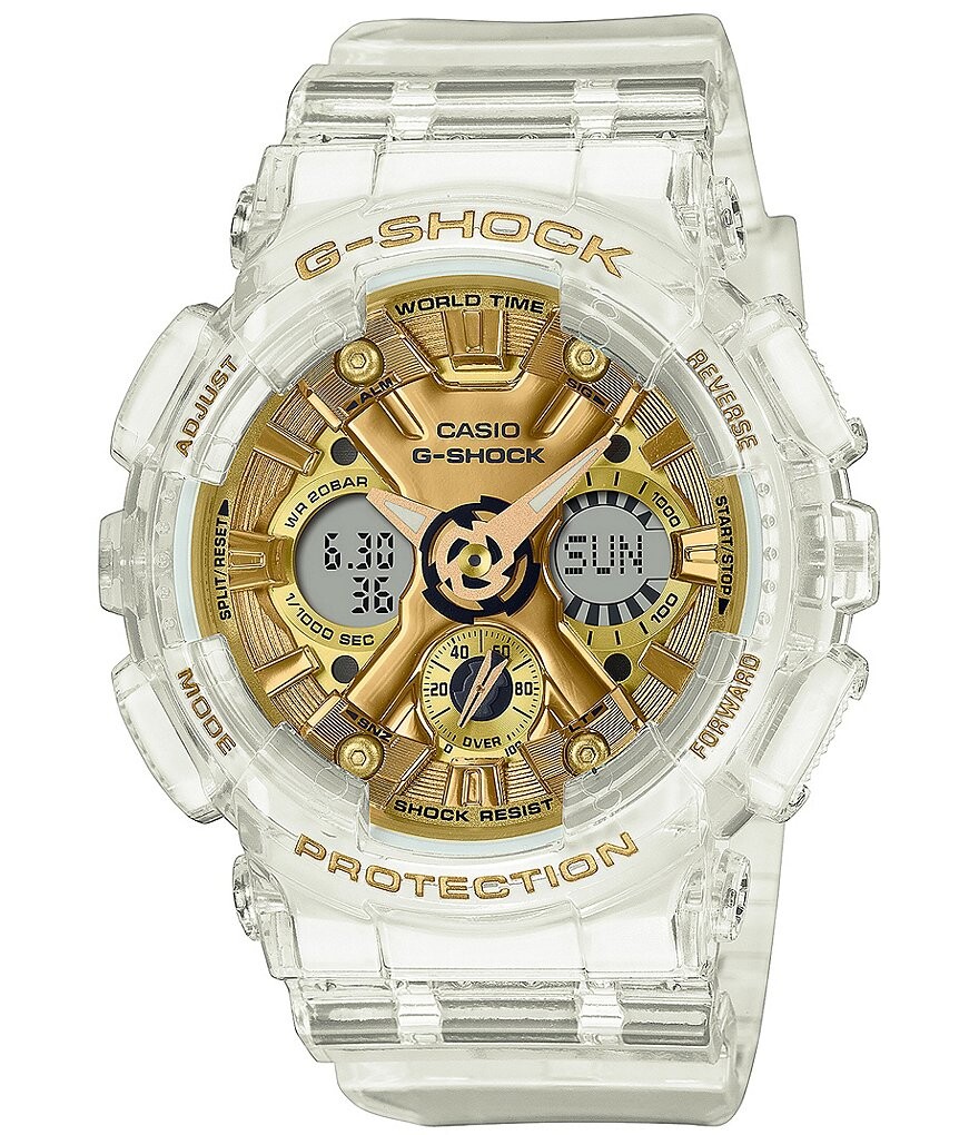 Женские аналогово-цифровые часы G-Shock с прозрачным полимерным ремешком, белый, Серый, Женские аналогово-цифровые часы G-Shock с прозрачным полимерным ремешком, белый
Женские аналогово-цифровые часы G-Shock с прозрачным полимерным ремешком, белый, Серый, Женские аналогово-цифровые часы G-Shock с прозрачным полимерным ремешком, белый