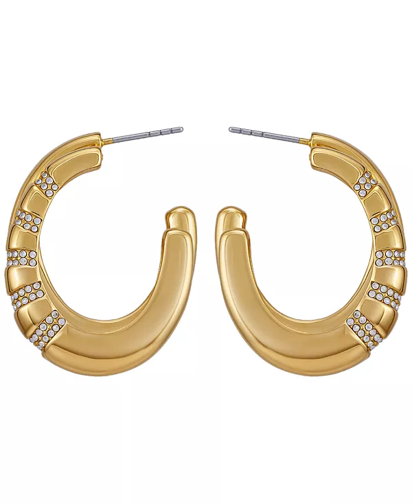 Серьги-Кольца с золотистым паве из стекла и камня Guess, gold
Серьги-Кольца с золотистым паве из стекла и камня Guess, gold