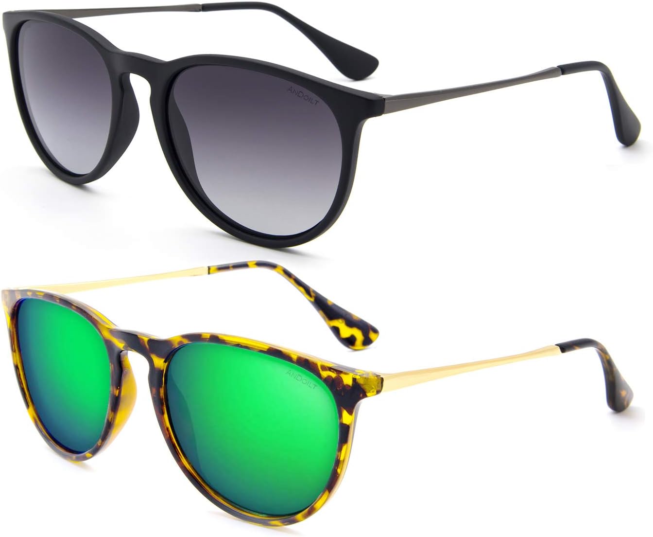Солнцезащитные очки ANDOILT в винтажном стиле с поляризацией, для женщин и мужчин, с защитой от УФ-излучения, ретро-дизайн, круглые зеркальные линзы, D6 2pcs Black Frame Grey Gradient Lens + Amber Frame Green Lens
Солнцезащитные очки ANDOILT в винтажном стиле с поляризацией, для женщин и мужчин, с защитой от УФ-излучения, ретро-дизайн, круглые зеркальные линзы, D6 2pcs Black Frame Grey Gradient Lens + Amber Frame Green Lens